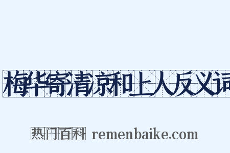 梅华寄清凉和上人反义词是什么意思的图片